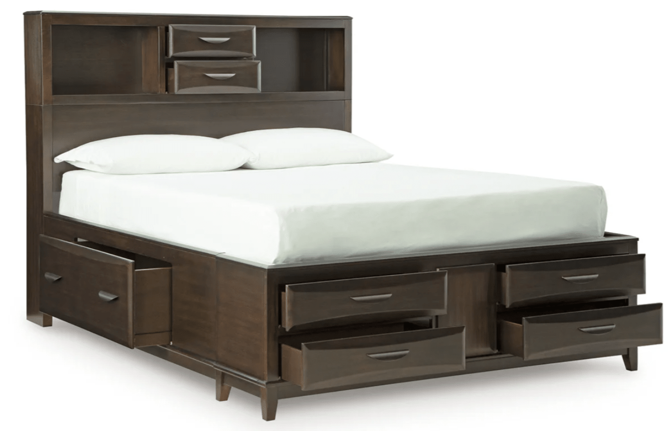 AshleyAshley B479 Vanmore - Queen Storage Bed - Dark Brown