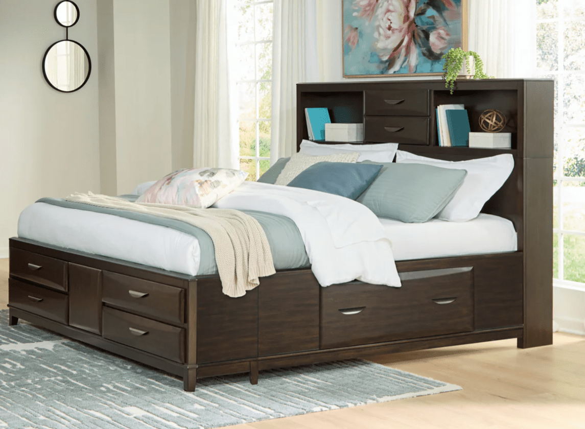 AshleyAshley B479 Vanmore - Queen Storage Bed - Dark Brown