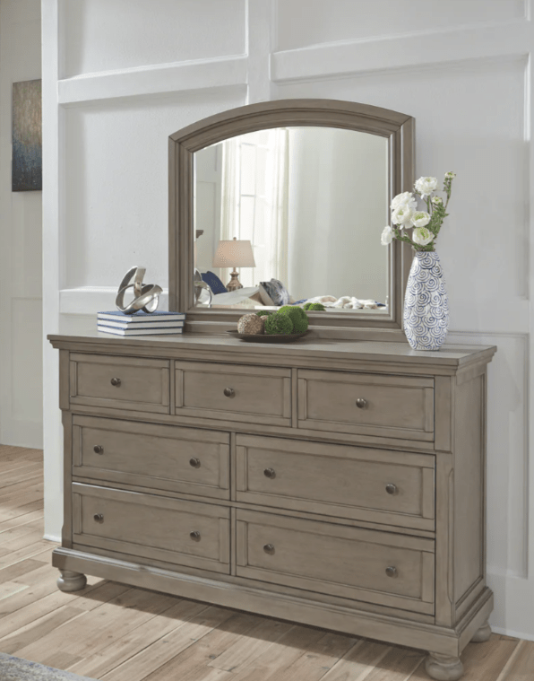 AshleyAshley B733 Lettner - Sleigh Bed with Storage - Light Gray