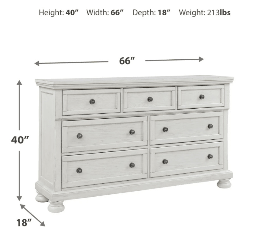 AshleyAshley B742 Robbinsdale - Panel Bed - Antique White