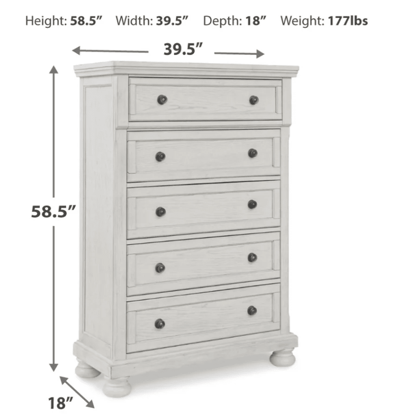 AshleyAshley B742 Robbinsdale - Panel Bed - Antique White