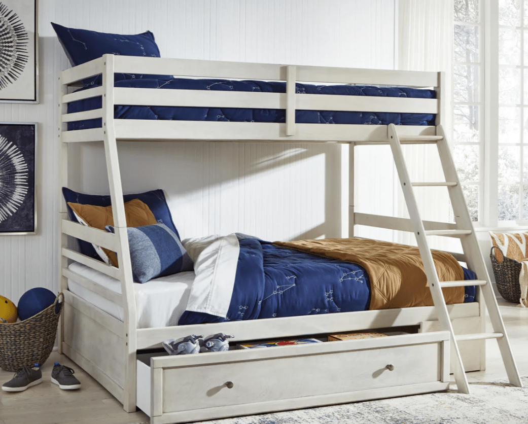 AshleyAshley B742 Robbinsdale - Twin Over Full Bunk Bed With Storage - Antique White