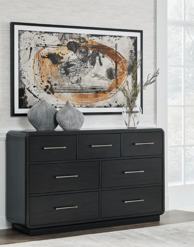AshleyAshley B821 owanbeck - Upholstered Panel Bed - Gray / Black