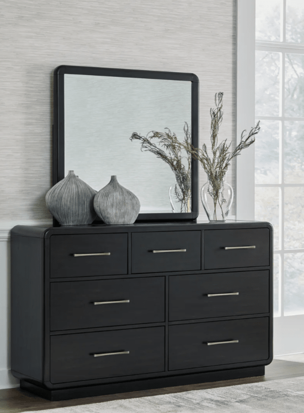 AshleyAshley B821 owanbeck - Upholstered Panel Bed - Gray / Black