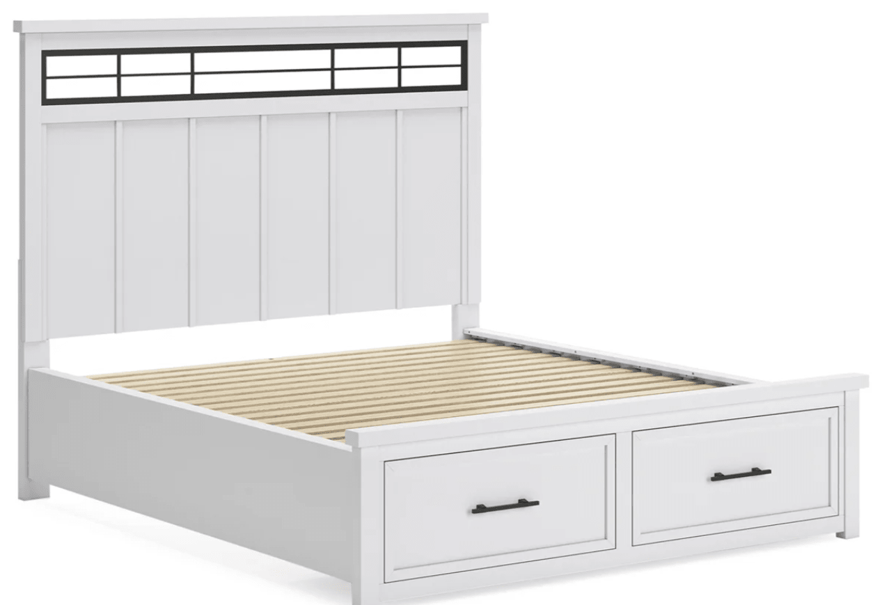 AshleyAshley B844 Ashbryn - Panel Storage Bed - White / Natural