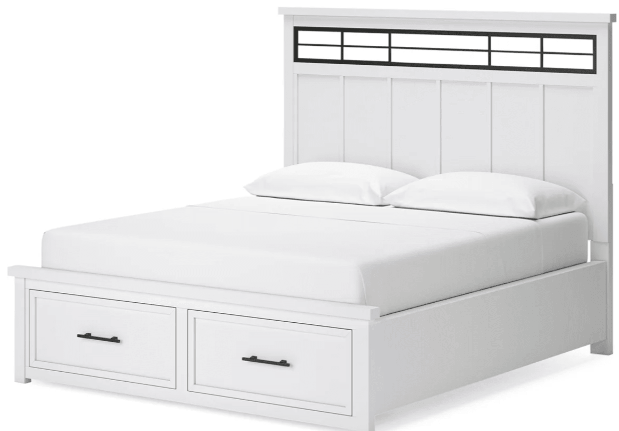 AshleyAshley B844 Ashbryn - Panel Storage Bed - White / Natural