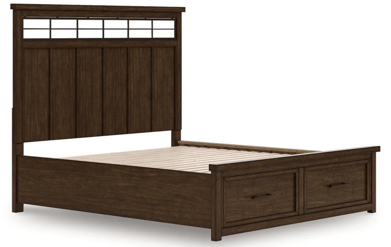AshleyAshley B849 Taffenbrook - Panel Storage Bed - Medium Brown