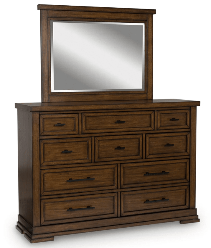 AshleyAshley B849 Taffenbrook - Panel Storage Bed - Medium Brown