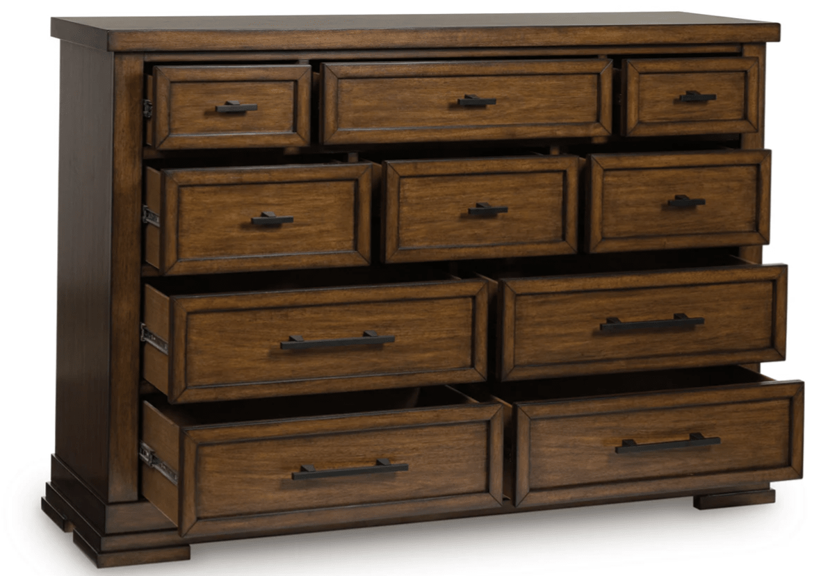 AshleyAshley B849 Taffenbrook - Panel Storage Bed - Medium Brown