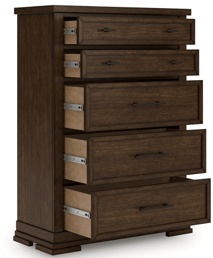 AshleyAshley B849 Taffenbrook - Panel Storage Bed - Medium Brown
