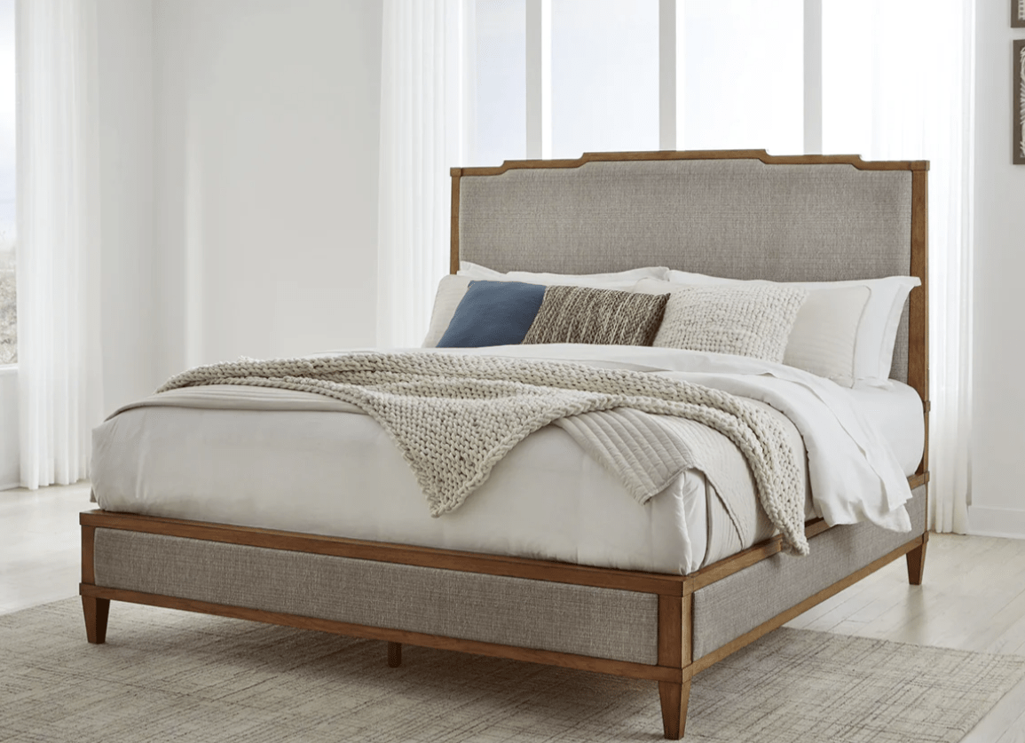 AshleyAshley B895 Sharlance - Upholstered Panel Bed - Light Brown