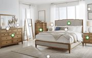 AshleyAshley B895 Sharlance - Upholstered Panel Bed - Light Brown