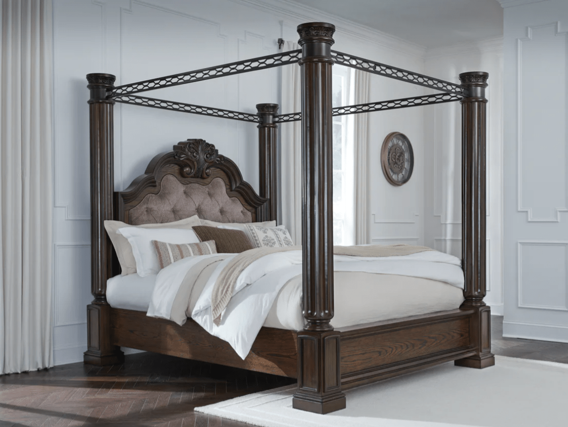 AshleyAshley B947 Maylee - Canopy Bed - Dark Brown