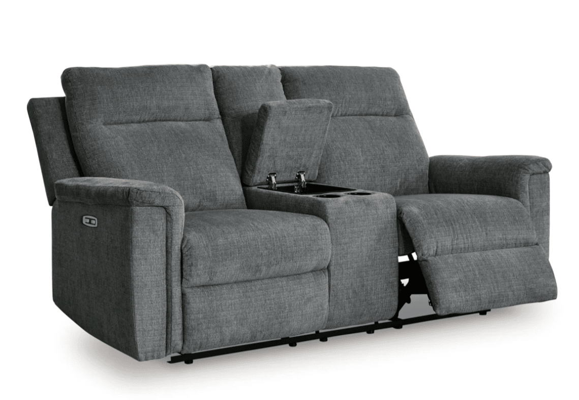 AshleyAshley Barnsana - Power Reclining Sofa, Loveseat, Rocker Recliner - Fabric - Gravel - 33202