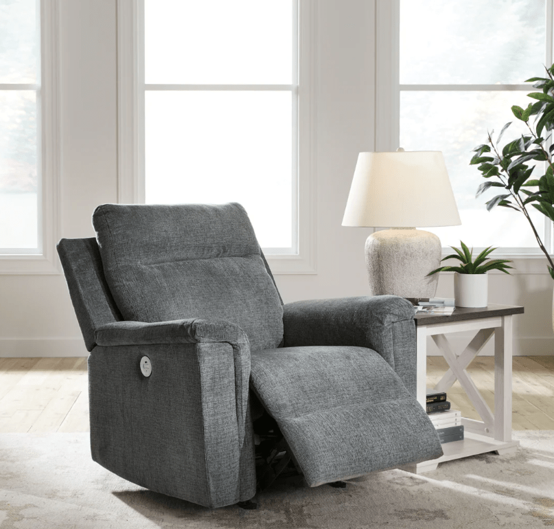 AshleyAshley Barnsana - Power Reclining Sofa, Loveseat, Rocker Recliner - Fabric - Gravel - 33202