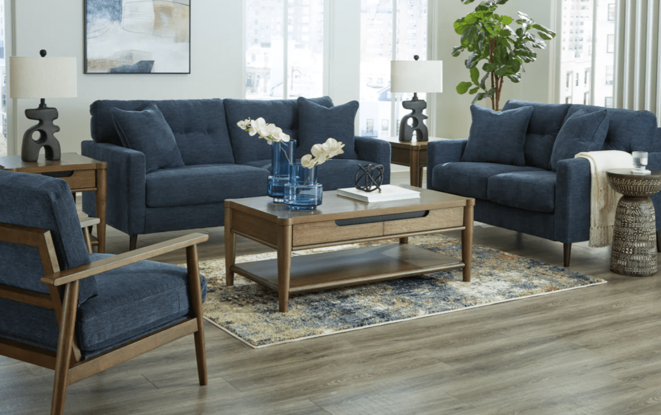 AshleyAshley Bixler - 26106 - Sofa, Loveseat, Accent Chair - Navy