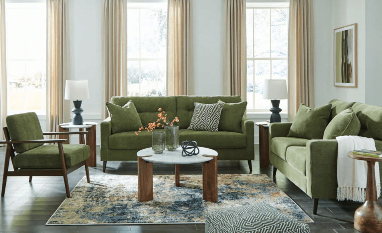 AshleyAshley Bixler - 26107 - Sofa, Loveseat, Accent Chair - Olive