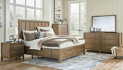 AshleyAshley Cabalynn - Panel Bed With Storage - Light Brown - B974