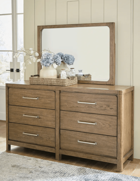 AshleyAshley Cabalynn - Panel Bed With Storage - Light Brown - B974