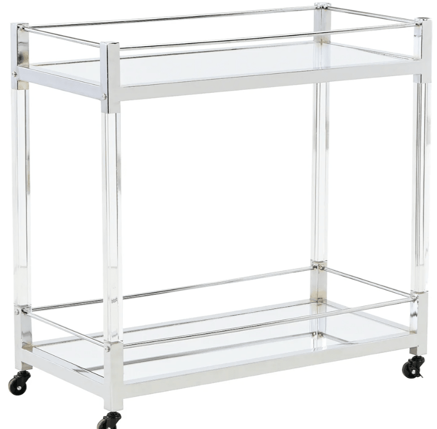 AshleyAshley Chaseton - Bar Cart - Clear / Silver Finish A4000501