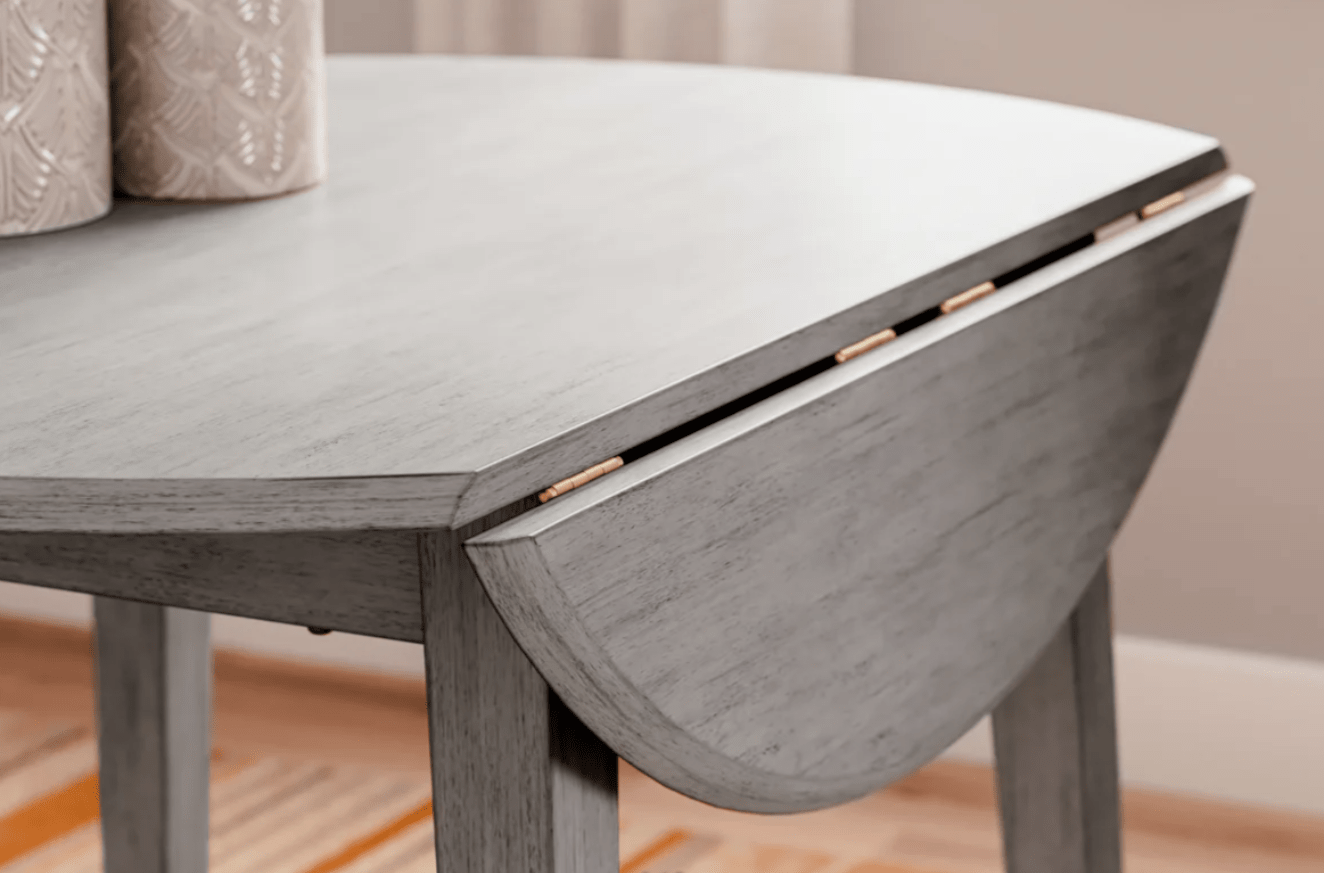 AshleyAshley D194 Shullden - Round Drm Drop Leaf Table - Gray