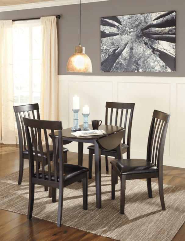 AshleyAshley D310 Hammis - Round DRM Drop Leaf Table - Dark Brown