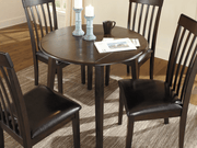AshleyAshley D310 Hammis - Round DRM Drop Leaf Table - Dark Brown