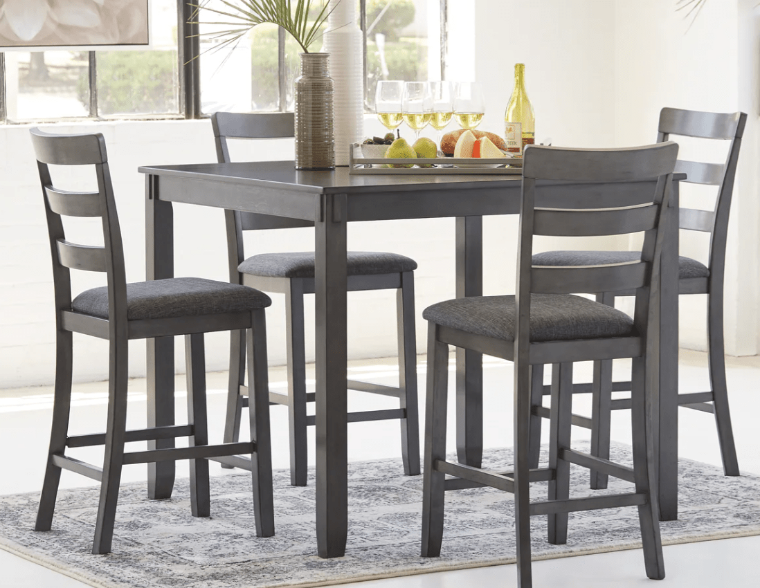 AshleyAshley D383 - 223 Bridson - Square Counter TBL Set (Set of 5) - Gray