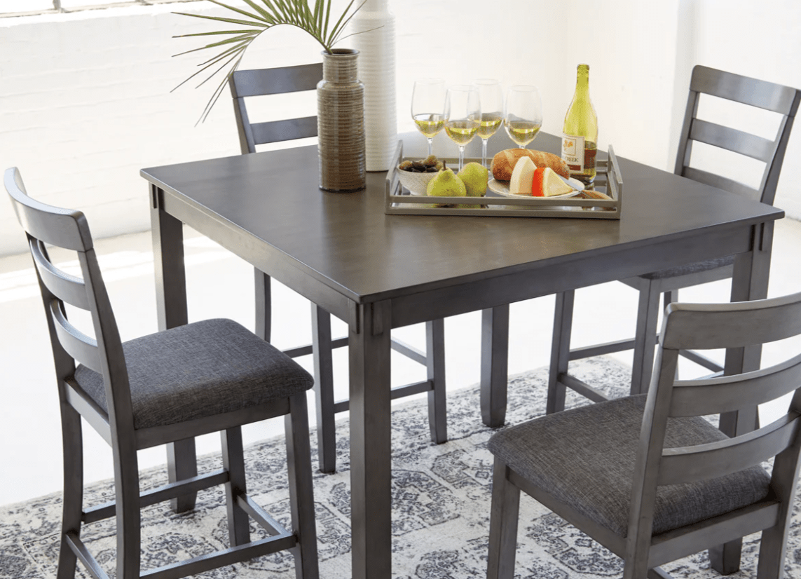 AshleyAshley D383 - 223 Bridson - Square Counter TBL Set (Set of 5) - Gray