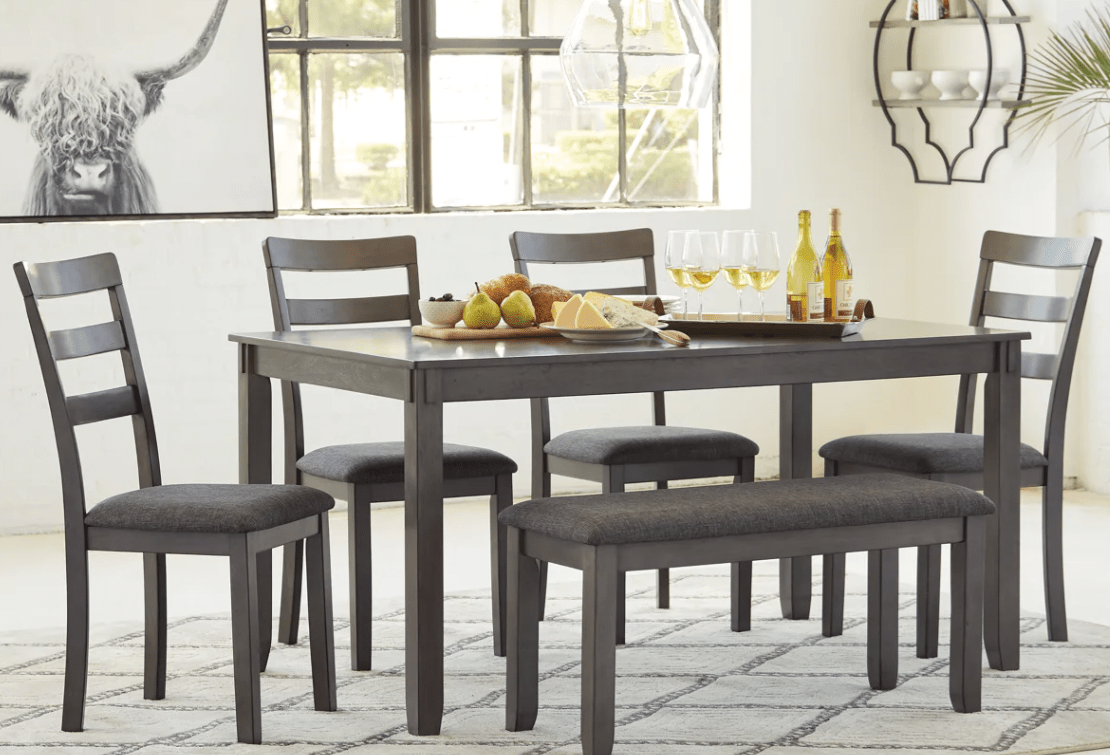 AshleyAshley D383 - 325 Bridson - RECT DRM Table Set (Set of 6) - Gray