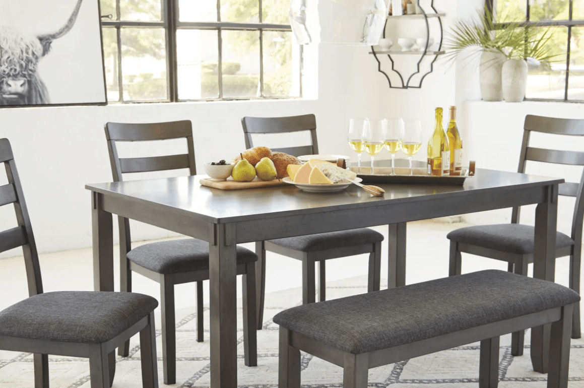 AshleyAshley D383 - 325 Bridson - RECT DRM Table Set (Set of 6) - Gray