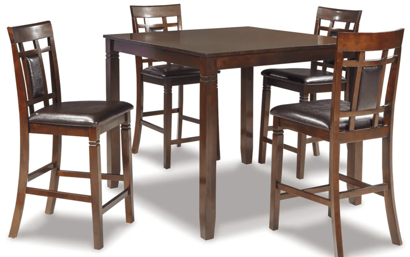 AshleyAshley D384 - 223 Bennox - DRM Counter Table Set (Set of 5) - Brown