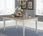 AshleyAshley D394 - 25 Skempton - RECT DRM Table w/Storage - White