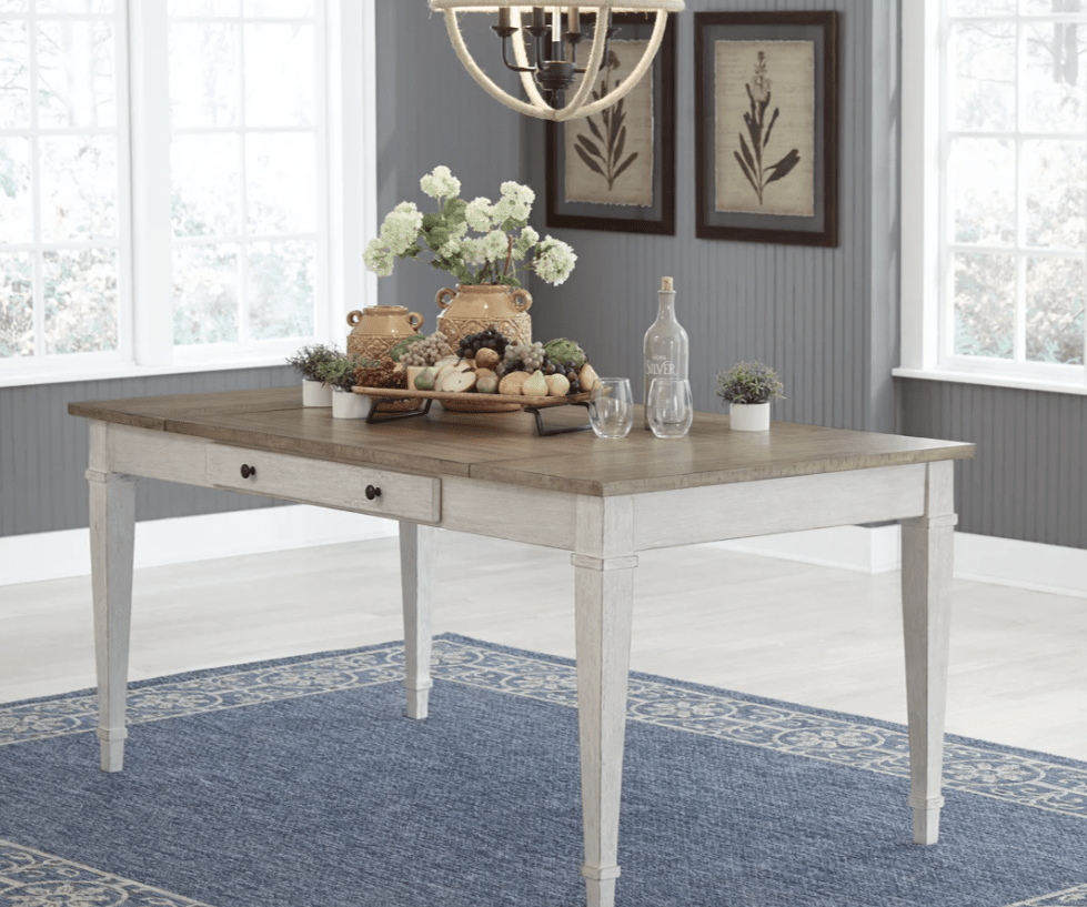 AshleyAshley D394 - 25 Skempton - RECT DRM Table w/Storage - White