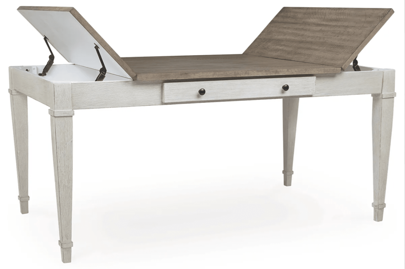 AshleyAshley D394 - 25 Skempton - RECT DRM Table w/Storage - White