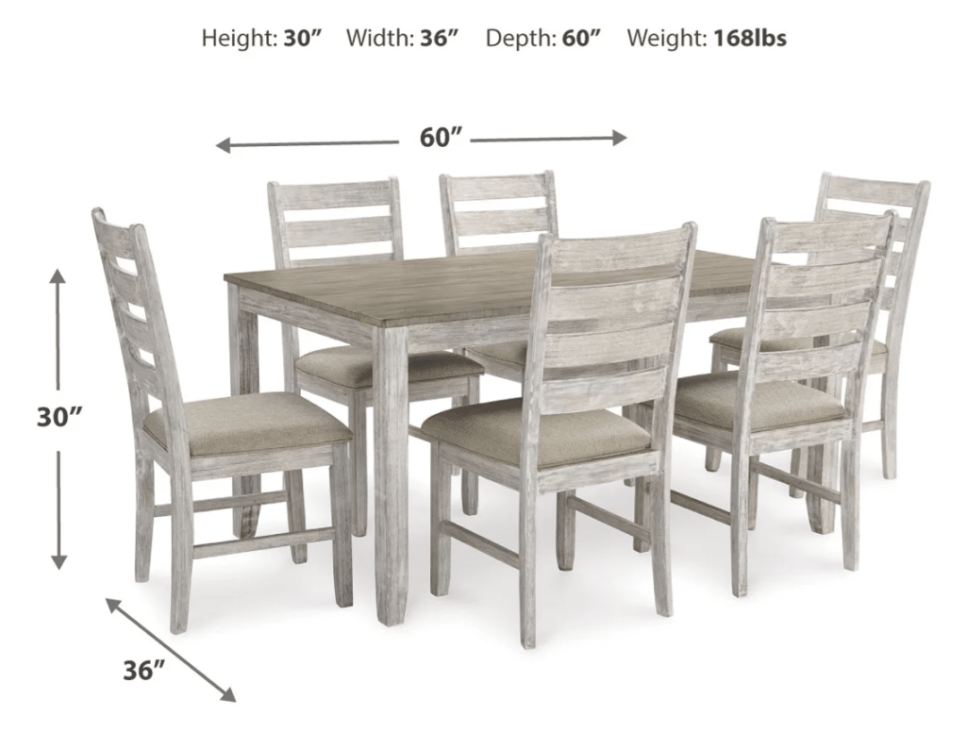 AshleyAshley D394 - 425 Skempton - Dining Room Table Set (Set of 7) - White