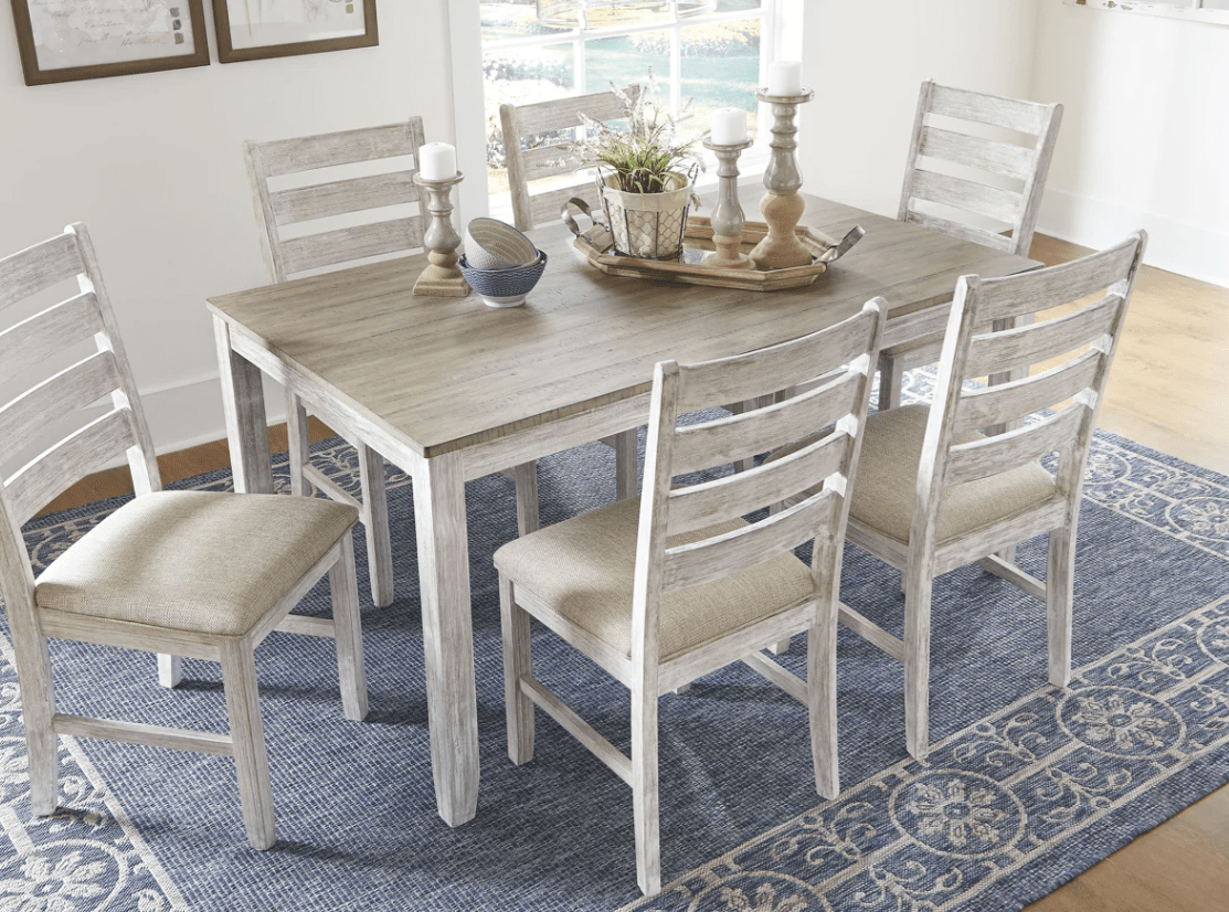 AshleyAshley D394 - 425 Skempton - Dining Room Table Set (Set of 7) - White