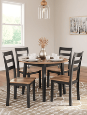 AshleyAshley D396 Gesthaven Round Dining Room Drop Leaf Table - Natural / Brown