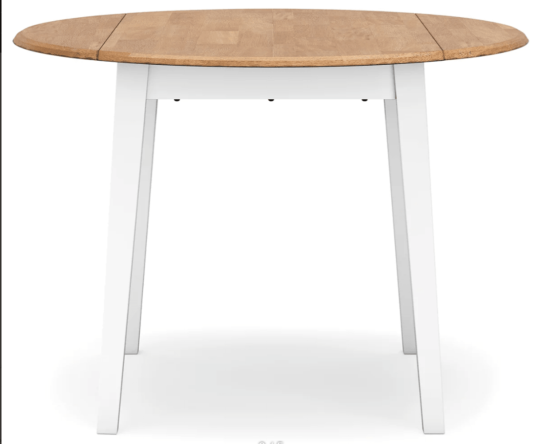 AshleyAshley D398 Gesthaven - Round Dining Room Drop Leaf Table - Natural / White
