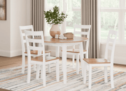 AshleyAshley D398 Gesthaven - Round Dining Room Drop Leaf Table - Natural / White