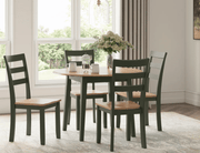 AshleyAshley D401 Gesthaven - Round Dining Room Drop Leaf Table - Natural / Green