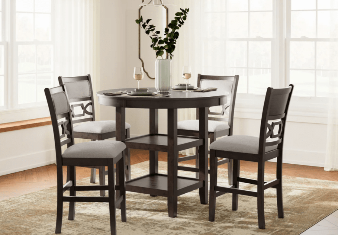 AshleyAshley D422 - 223 Langwest - Dining Room Counter Table Set (Set of 5) - Brown