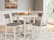AshleyAshley D423 - 223 Erinberg - Dining Room Counter Table Set (Set of 5) - Antique White