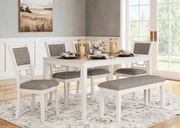 AshleyAshley D423 - 325 Erinberg - Dining Room Table Set (Set of 6) - Antique White