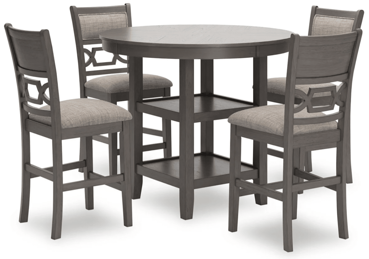 AshleyAshley D425 - 223 Wrenning - Drm Counter Table Set (Set of 5) - Gray