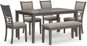 AshleyAshley D425 - 325 Wrenning - Dining Room Table Set (Set of 6) - Gray