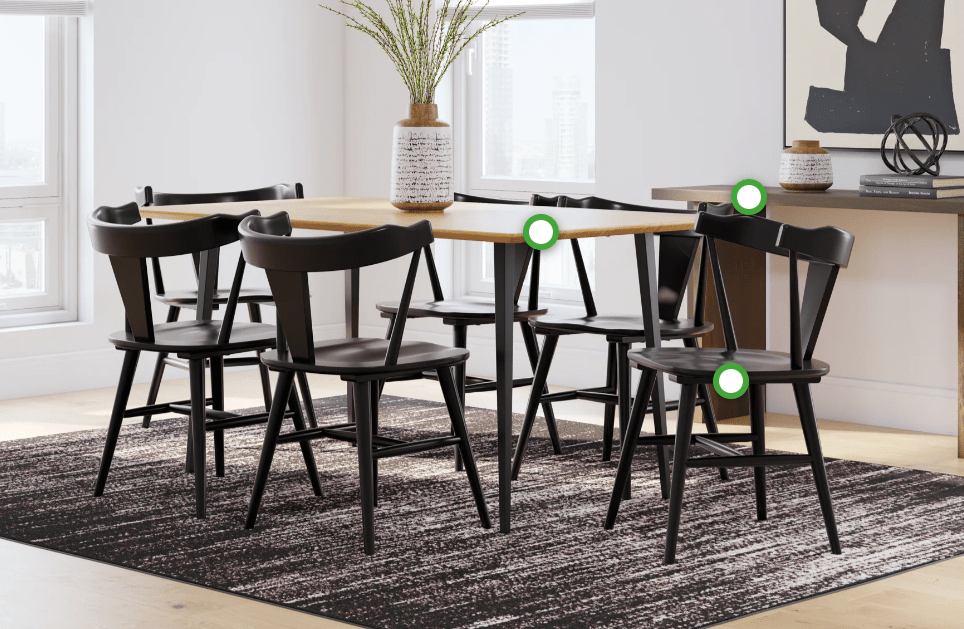 AshleyAshley D501 Gretlynn - Rectangular Dining Room Table - Black / Natural