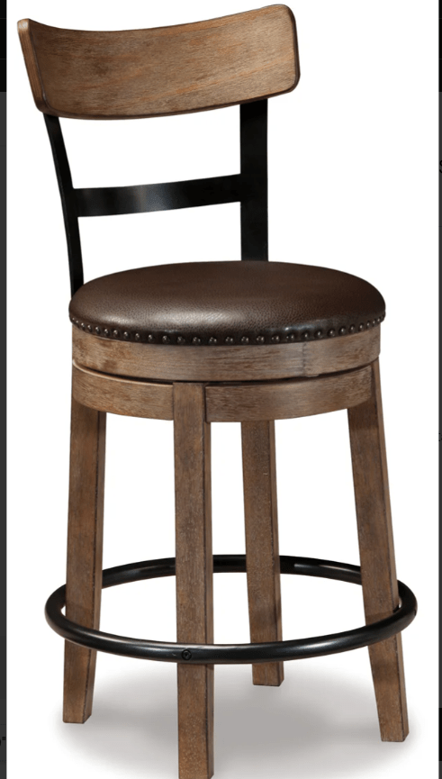 AshleyAshley D542 Pinnadel - UPH Swivel Barstool - Light Brown