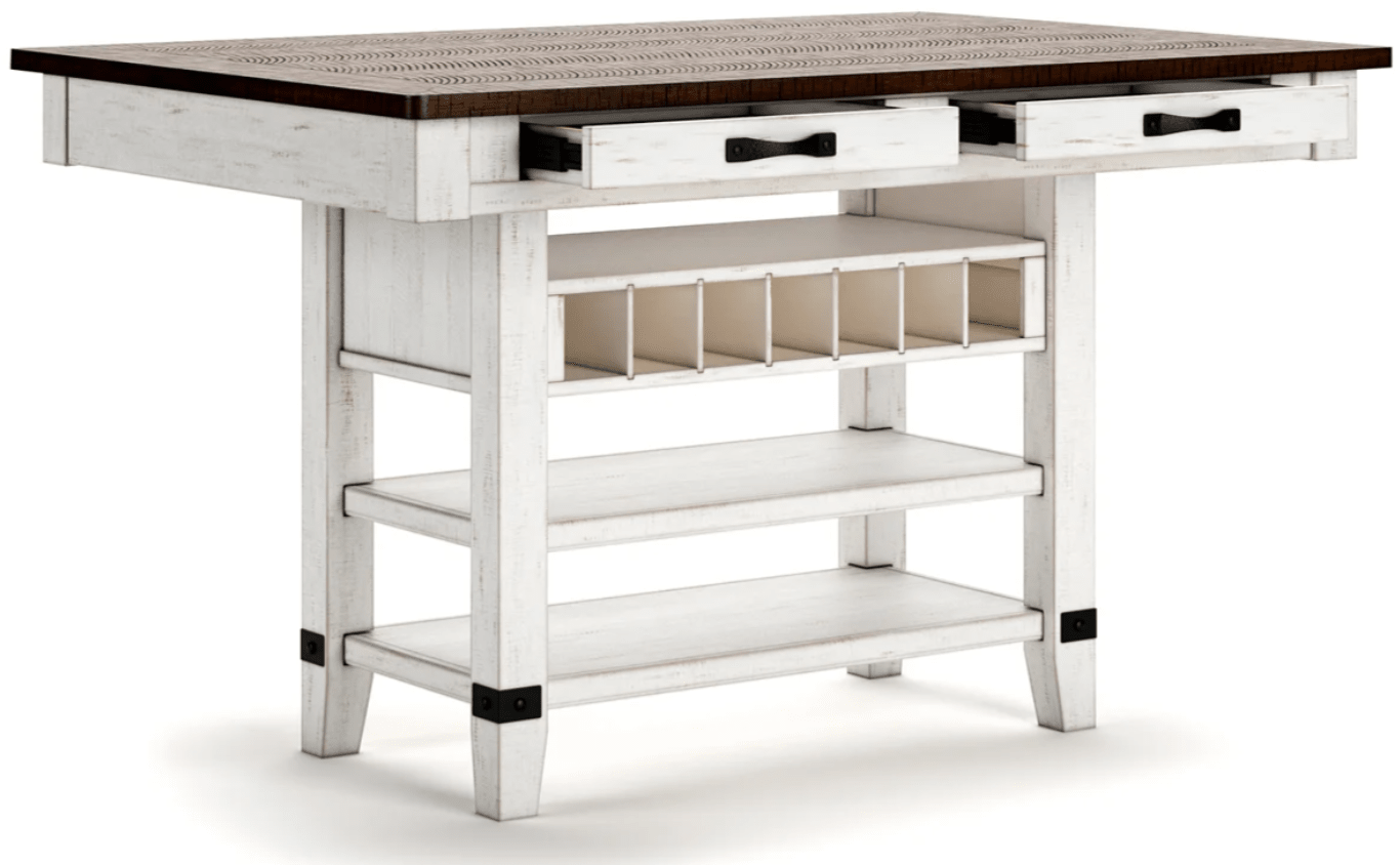 AshleyAshley D546 - 32 Valebeck - Rect Dining Room Counter Table With Wine Rack
