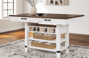 AshleyAshley D546 - 32 Valebeck - Rect Dining Room Counter Table With Wine Rack